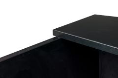 American Contemporary Black Laminate Suspended Twin Pedestal Reception Desk - 4665581