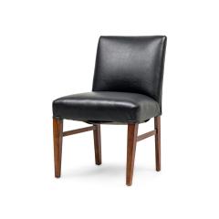 American Contemporary Black Leather Side Chair - 4735027
