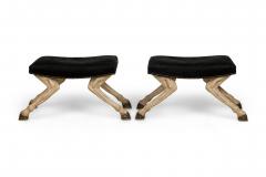 American Contemporary Custom Made Horse Leg Saddle Stool Bench - 4635257