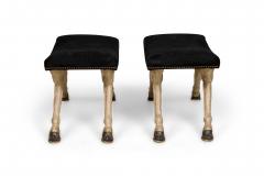American Contemporary Custom Made Horse Leg Saddle Stool Bench - 4635258