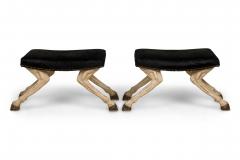 American Contemporary Custom Made Horse Leg Saddle Stool Bench - 4635259