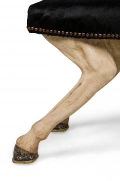 American Contemporary Custom Made Horse Leg Saddle Stool Bench - 4635262