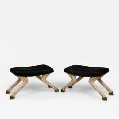 American Contemporary Custom Made Horse Leg Saddle Stool Bench - 4689796