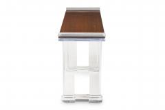 American Contemporary Lucite Console Table with Glass Top - 4650235