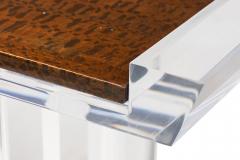 American Contemporary Lucite Console Table with Glass Top - 4650239
