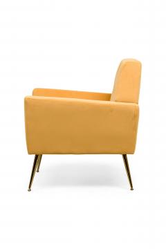 American Contemporary Mustard Yellow Velvet Chairs - 4658061