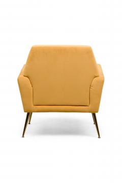 American Contemporary Mustard Yellow Velvet Chairs - 4658063