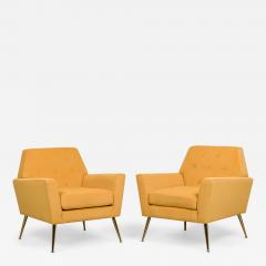 American Contemporary Mustard Yellow Velvet Chairs - 4708919
