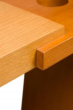 American Contemporary Walnut and Bleached Mahogany Console - 4639490