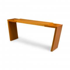 American Contemporary Walnut and Bleached Mahogany Console - 4692952