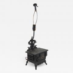 American Country Black Iron Stove Table Lamp - 1393976