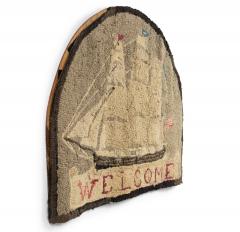American Country Hooked Welcome Ship Rug - 4665724