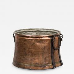 American Country Large Copper Firewood Bucket - 4695273