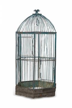 American Country Painted Metal Outdoor Birdcage - 4520532