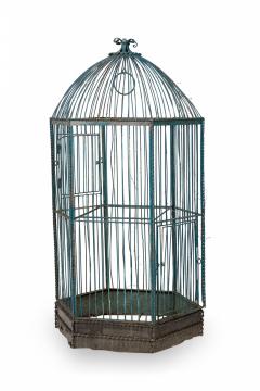American Country Painted Metal Outdoor Birdcage - 4520534