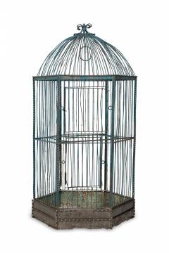 American Country Painted Metal Outdoor Birdcage - 4529017