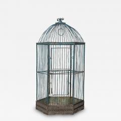 American Country Painted Metal Outdoor Birdcage - 4529225