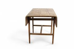 American Country Rustic Pine Wood Drop Leaf Dining Table - 4169471