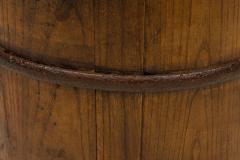American Country Rustic Wooden Plank and Iron Barrel Umbrella Stand - 4672661