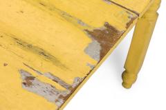 American Country Rustic Yellow Painted Dining Table - 4660994