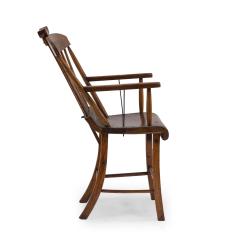 American Country Stained Pine Spindle Back Armchair - 4665245
