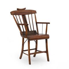 American Country Stained Pine Spindle Back Armchair - 4728911