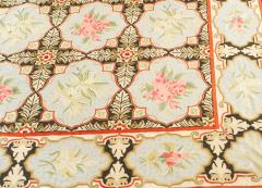American Country Style Crewel Floral Rug - 4655527