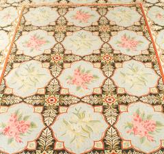American Country Style Crewel Floral Rug - 4655528
