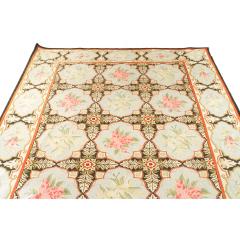 American Country Style Crewel Floral Rug - 4662145