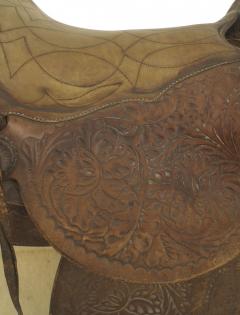 American Country Western Leather Horse Saddle and Blanket - 4660724