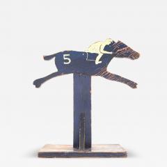 American Country Wooden Horse Rider Sculpture - 4412476