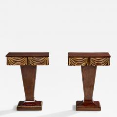 American Designer Nightstands in Wood USA 1940s - 4807663