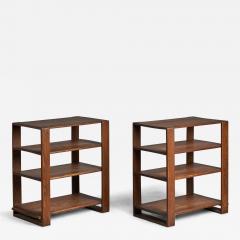 American Designer Side Tables in Oak USA 1950s - 4797351