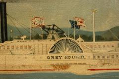 American Ebonized Greyhound Boat Painting - 4516931