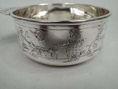 American Edwardian Sterling Silver Porringer with Circus Animals - 3760176