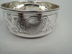 American Edwardian Sterling Silver Porringer with Circus Animals - 3760178