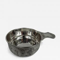 American Edwardian Sterling Silver Porringer with Circus Animals - 3763649