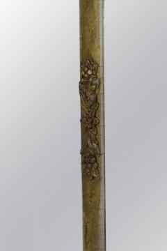 American Empire Column Form 3 Section Giltwood Overmantel Wall Mirror - 4171133