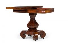 American Empire Expanding Rectangular Wood Side Table with Mahogany Veneer - 4170376