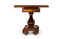 American Empire Expanding Rectangular Wood Side Table with Mahogany Veneer - 4170379