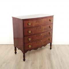 American Federal Period Bow Front Mahogany Chest circa 1800 - 2827819