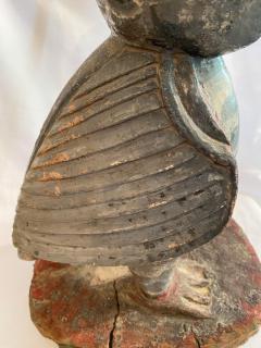 American Folk Art Hand Crafted Wooden Owl Statuette 15 tall - 4793100