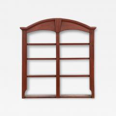 American Folk Art Red Painted Hanging Wall Mounted Shelf 19th century - 4504252