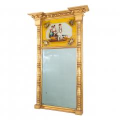 American Gilt Tabernacle Pier Mirror With Eglomise - 2203371