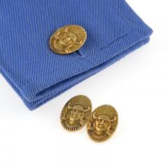 American Gold Indian Portrait Cuff Links - 112465