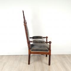 American Gothic Large Armchair circa 1870 - 3687725