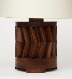 American Hand Made Walnut Table Lamp USA c 1950 - 4100400