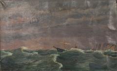American Heavy Seas Ship Painting - 4636252