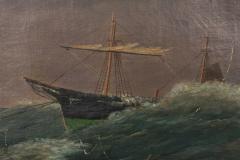 American Heavy Seas Ship Painting - 4636253