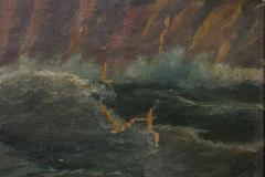 American Heavy Seas Ship Painting - 4636257